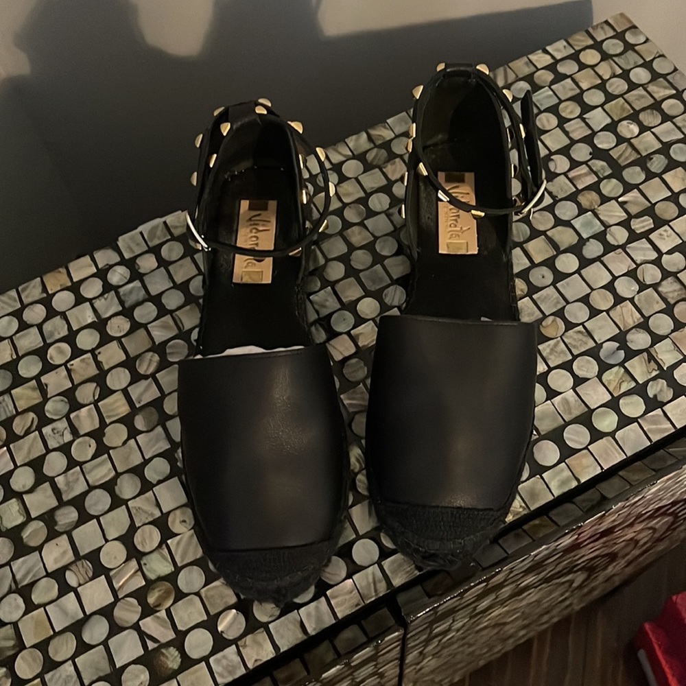 Vidorreta Ankle Strap Espadrilles; NEW M; Size 40